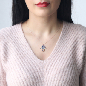 Hamsa Design Pendant Turkish Wholesale 925 Sterling Silver Handmade Jewelry